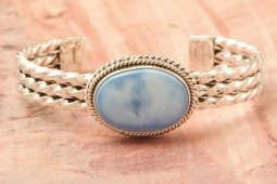Artie Yellowhorse Genuine Golden Hills Turquoise Sterling Silver Bracelet